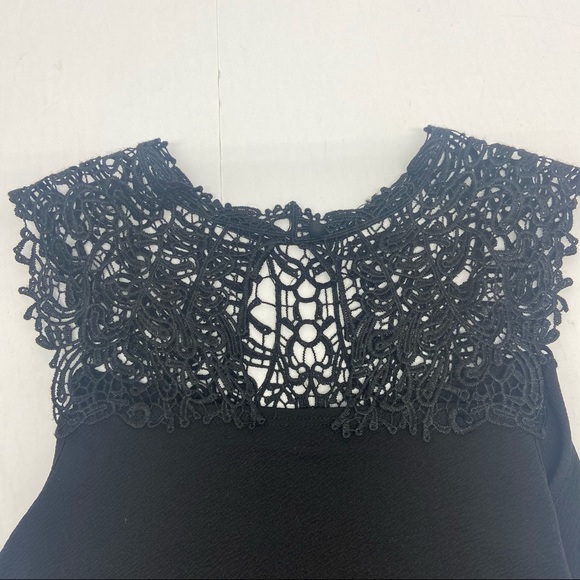 Eclipse Fit & Flare Black Lace Sleeveless Dress S - Picture 6 of 12